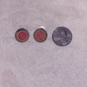 Cute pink and gold studs